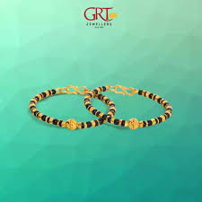 Black And Gold Bracelet For Babies Baby Lil Black Beads Bangle Baby Jewelry Gold Baby Bracelet Gold Gold Baby Bangles