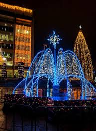 Christmas Magic In Stara Zagora Bulgaria Magical Christmas Blue Christmas Decor Christmas Lights
