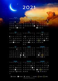 Moon Calendar 2021 Moon Phases 2021 Poster Etsy In 2020 Moon Calendar Moon Phases Poster