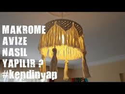Cok Sik Makrome Avize Yapimi Eviniz Icin Kendinyap Aydinlatma 2020 Avize Aydinlatmalar Avizeler