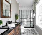 75 Bathroom with Black Countertops Ideas You'll Love ...