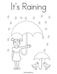 It S Raining Coloring Page Twisty Noodle Coloring Pages Preschool Weather Coloring Pages Nature