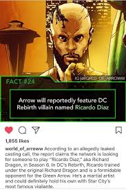 A corrupt businessman who was taken down and killed by john diggle using the green arrow name and uniform during the mission. Arrow Season 6 Villain Confirmed Plus Other Arrowverse Villains Comics Amino