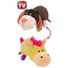 As Seen On Tv Flipazoo 16 Plush 2 In 1 Pillow Bunny Transforming To Yellow Horse The Toy That Flips For You Teddy Bear Stuffed Animal Plush Toy Plush