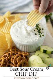 Best Sour Cream Chip Dip Recipe Must Love Home Recipe Chip Dip Recipes Sour Cream Chip Dip Sour Cream Chips
