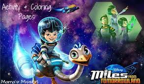 Diviértete coloreando estas dos imágenes de miles del mañana. Miles From Tomorrowland Activity Coloring Pages