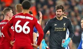 Gross rams the penalty straight down the middle! Liverpool Player Ratings Vs Brighton Alisson Shocker Salah Struggles Van Dijk Shines Football Sport Express Co Uk