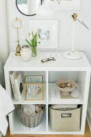 3 Ways To Style And Use Ikea S Kallax Expedit Shelf The Everygirl Home Bedroom Bedroom Decor Interior