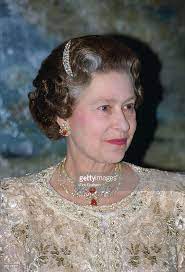 Queen Elizabeth Ii Wearing A Diamond Hairclip In Her Hair And A Royal Jewels Queen Elizabeth Elizabeth Ii
