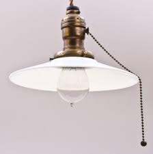 There seems to be something wrong with the pull chain for the lights. C 1910 Factory Pendant Light Fixture With Pull Chain Socket And Milk Glass Shade Pendant Light Fixtures Entryway Light Fixtures Pull Chain Light Fixture