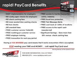 Please see your cardholder agreement or the back of your card. Payroll Cards 101