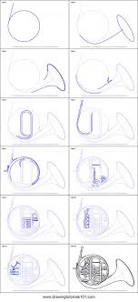 How To Draw A French Horn Printable Drawing Sheet By Drawingtutorials101 Com French Horn Drawing Sheet Horns We will first use simple shapes/forms as guidelines to construct the shape. french horn printable drawing sheet