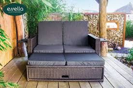 Große auswahl online & in über 125 märkten kauf auf rechnung paypal kreditkarte uvm. Essella Polyrattan Doppel Sonnen Liege Set Sessel Garten Sofa Mobel Love Seat Ebay Polyrattan Sofa Gartensofa Sonnenliege