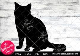 American Shorthair Cat Silhouette Graphic By Thesilhouettequeenshop Creative Fabrica