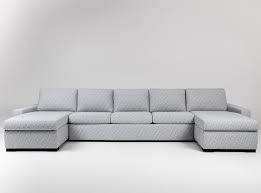 Miranda 127 wide velvet symmetrical sofa & chaise. American Leather Rogue Contemporary 5 Seat Sectional Sofa With 2 Chaise King Sleeper Williams Kay Sectional Sofas