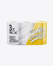 3x Paper Towels Mockup In Packaging Mockups On Yellow Images Object Mockups Mockup Psd Free Psd Mockups Templates Mockup Free Psd
