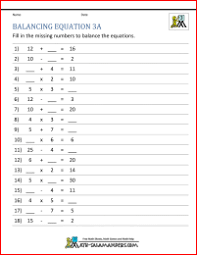 Therefore, a balanced chemical equation will show the same number of each type of atom on each side of the equation. Balancing Math Equations