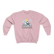 Colorado Sweatshirt Adult Unisex Mountains Clouds