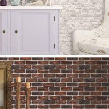 The room found in this design is living room. Pvc Living Room Brick Wallpaper Rs 25 Square Feet Sc Sheth Sons Id 20468701362