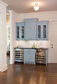 Charming Painted Blue New Kitchen By Beckysue Becker Cmkbd Caps Basement Kitchen Basement Kitchenette Eclectic Kitchen
