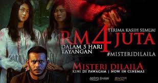 Walaupun tempat saya tak ada pawagam harga tiket rm10 dewasa untuk satu tiket. Tayangan Baru 5 Hari Dah Kutip Rm 4 Juta Filem Misteri Dilaila Satu Johor
