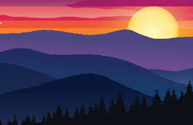 Free Valley Sunset Scenery Vector Illustration Titanui Rock Painting Designs Vector Illustration Illustration