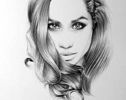 Etsy Your Place To Buy And Sell All Things Handmade Fine Art Portraits Meghan Markle Pencil Drawings