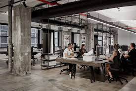 The first signature element of every industrial looking office and has become a very popular interior design idea among those who want to achieve the ' unfinished ' and raw look. Jp Office Auf Twitter Office Tour Woods Bagot Offices New York City Https T Co Arbv52fjjd Industrial Office Design Shop The Look Https T Co M5ai7yeqwp Https T Co 0efhidmv5s