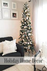 See more ideas about christmas, christmas tree, christmas tree decorations. Add Christmas Decor To Your Living Room Decorate Your Christmas Tree With Colors That Match Your Everyday D Skinny Christmas Tree Christmas Home Holiday Decor