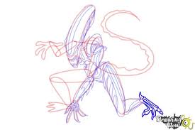 Easy drawing tutorial for beginners and everyone. How To Draw A Xenomorph Drawingnow