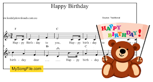 Subscribe now for new nursery rhymes. Happy Birthday F Major My Song File