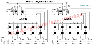 Untuk stereo 10 band eq maka diperlukan 4 buah ic la3600. 10 Band Graphic Equalizer La3600 Audioshare