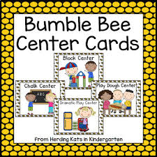 Bee Themed Pocket Chart Center Cards