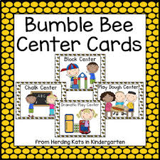 Bee Themed Pocket Chart Center Cards