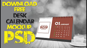 Download 3d Mockup Desk Calendar Design Mockup Psd File Youtube Yellowimages Mockups