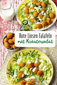 Rote Linsen Frikadellen Mit Krautersalat Rezept Rezept Falafel Rezept Vegetarisch Kochen Falafeln