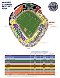New York City Fc Yankee Stadium Seating Map September 14