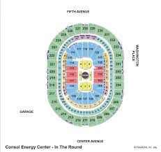 consol energy center penguins seating chart efficient consol