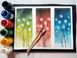 Easy Poster Colour Painting Ideas Tutorial Youtube Poster Color Painting Abstract Art Painting Painting