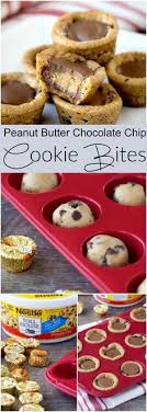 Reese S Chocolate Chip Cookie Bites You Only Need Two Ingredients And They Take 10 Desserts Peanut Butter Chocolate Chip Cookies Peanut Butter Chocolate Chip