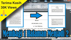 Terdapat 18 halaman di dalam 1 juz pada mushaf terbitan depag (departemen agama). Tutorial Cara Membagi 1 Halaman Menjadi 2 Pada Lembar Kerja Word 2007 Simple News Video Youtube