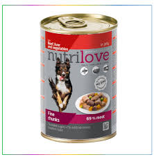 Nutrilove Sigir Ciger Sebze Ve Parca Etli Kopek Konserve Mama