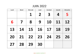 Calendrier 2022 > | calendrier lunaire. Calendrier Juin 2022 A Imprimer