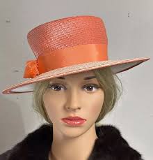 Las mejores ofertas en Sombreros vintage Naranja Ala Ancha para Mujer