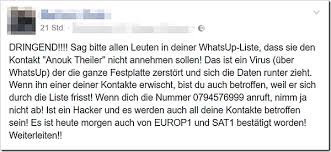 Kettenbriefe sind textmitteilungen oder sprachnachrichten, die dubiose und falsche inhalte verbreiten und dazu. Warnung Bei Facebook Und Whatsapp Ein Fake Kein Virus Aber Ein Kettenbrief Regio Aktuell24