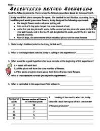 Scientific Method Scenarios Review Steps Find Variables Practice Assessment Scientific Method Science Teaching Resources Physical Science Lessons