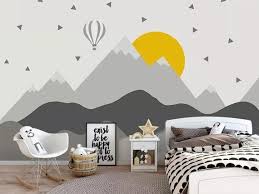 Browse our range of stunning wall murals; Gray Geometry Mountains Wallpaper Removable Fabric Consecutive Hill Wall Paper Kids Bedroom Wall Mural Schlafzimmer Wand Babyzimmer Wandgestaltung Papier Kind
