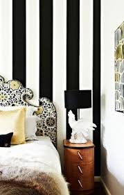 Black And White Striped Wallpaper Bedroom Design Round Up Black White Stripes The Collected Interior Black Gold Bedroom Bedroom Design Gold Gold Bedroom
