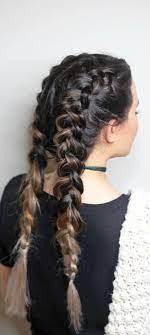 Double Dutch Braids For Beginners Beauty Tutorial Mash Elle French Braid Pigtails French Braid Hairstyles Hair Tutorial