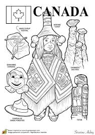 Dessin A Colorier D Un Pays Du Monde Le Canada Hugolescargot Com Coloriage Pays Du Monde Livre De Couleur